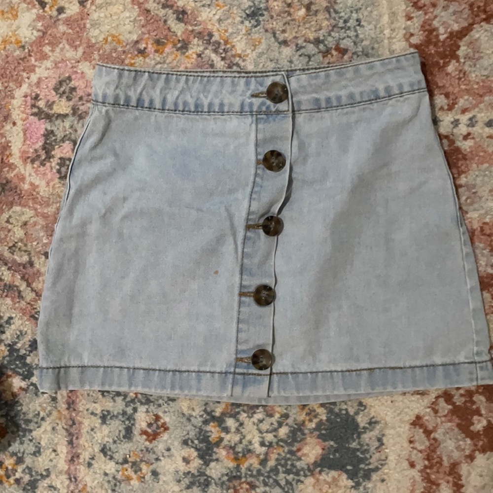 Forever 21 Button Down Jean Skirt